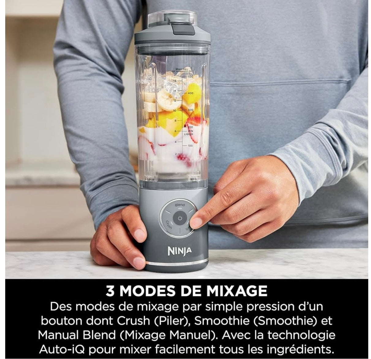 Blender NINJA BLAST MAX METAL 570ML. BC251EUSL