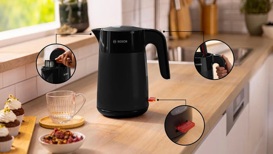 BOSCH MyMoment TWK2M163 - Bouilloire électrique - grande ouverture - triple sécurité - filtre anti-calcaire - capacité 1,7 L